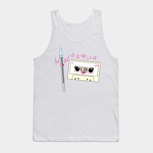 Cute pen and cassette love Tank Top